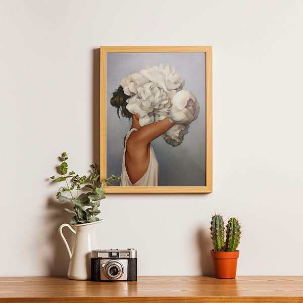 Vrouw met Bloemen - Schilderen op nummers
