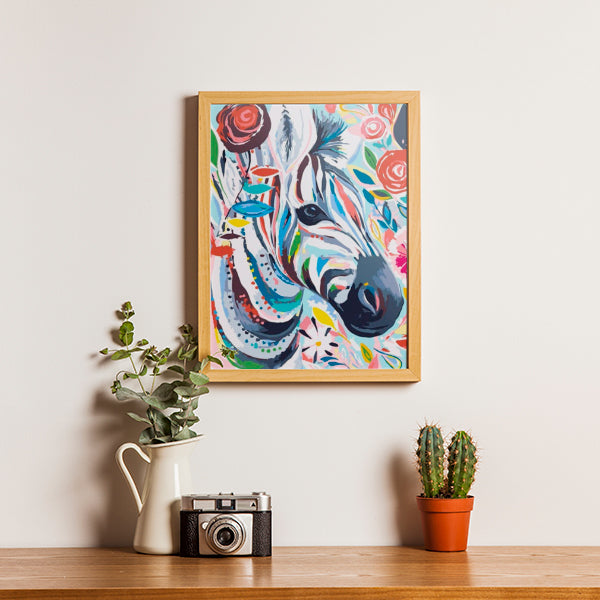 Zebra art - schilderen op nummers
