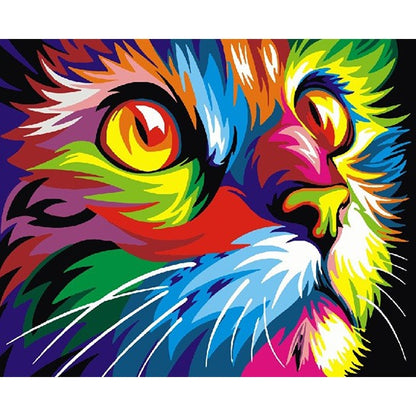 Colourful cat - schilderen op nummers