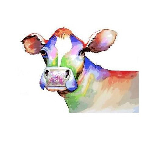 Colourful cow - schilderen op nummers