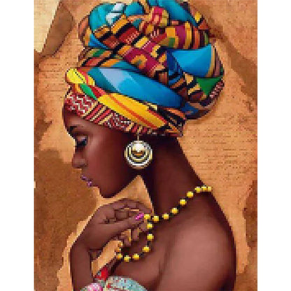 African woman - Diamond painting