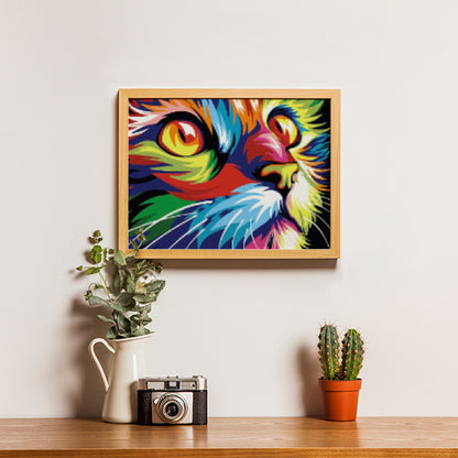 Colourful cat - Diamond painting