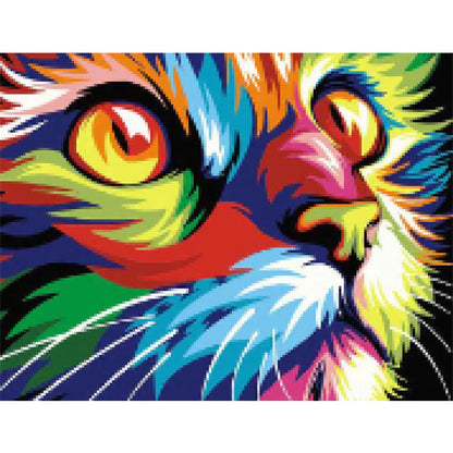 Colourful cat - Diamond painting