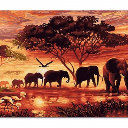 Dieren Schilderij kleurrijke olifant - Kopen | Kunst voor in huis Dieren Schilderij kleurrijke olifant - Kopen | Kunst voor in huis