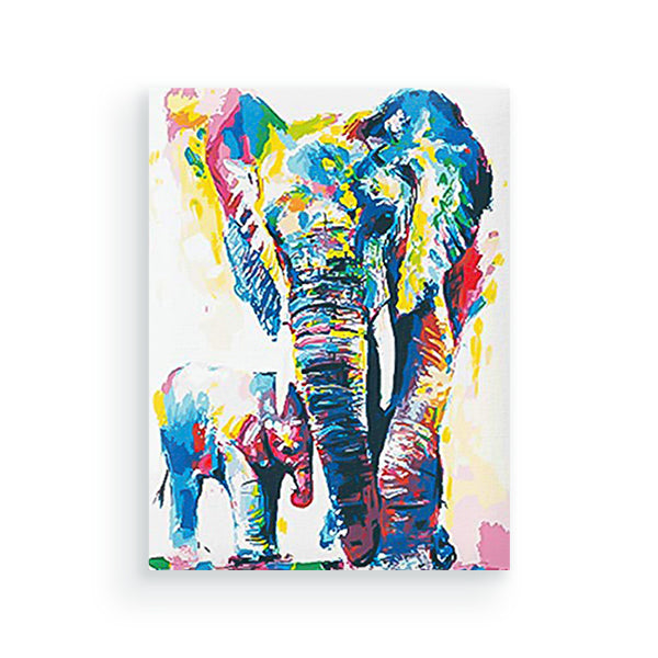 Colourful elephant - schilderen op nummers