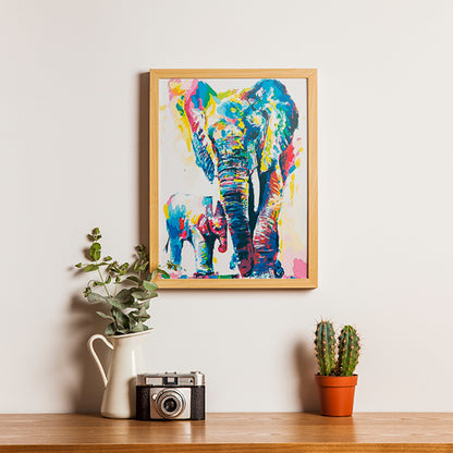 Colourful elephant - schilderen op nummers