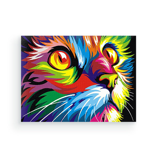 Colourful cat - schilderen op nummers