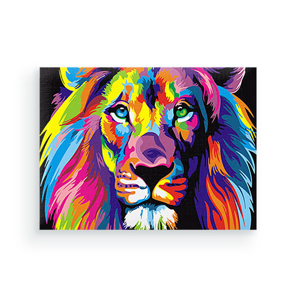 Colourful lion - schilderen op nummers