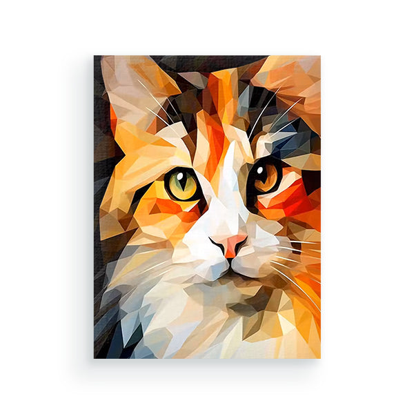 Low Poly Cat - Schilderen op nummers