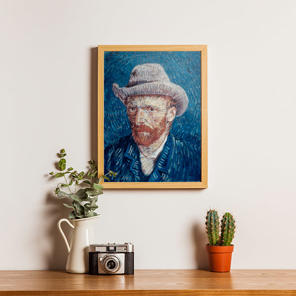 Van Gogh - Zelfportret met grijze vilthoed - Schilderen op nummers