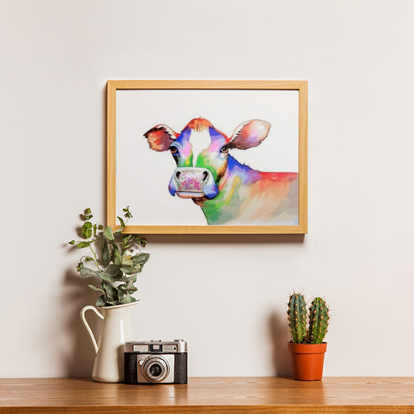 Colourful cow - schilderen op nummers