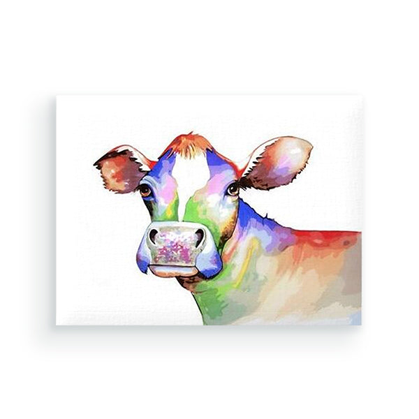 Colourful cow - schilderen op nummers