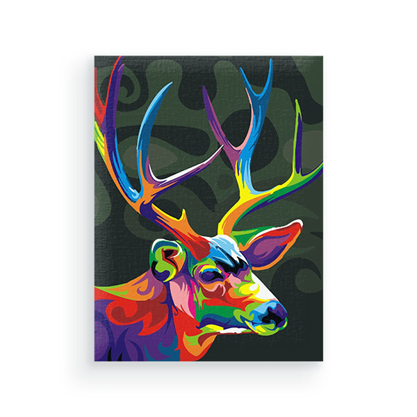 Colourful deer - Schilderen op nummers