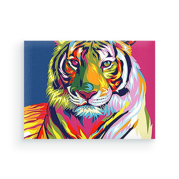 Colourful tijger - schilderen op nummers