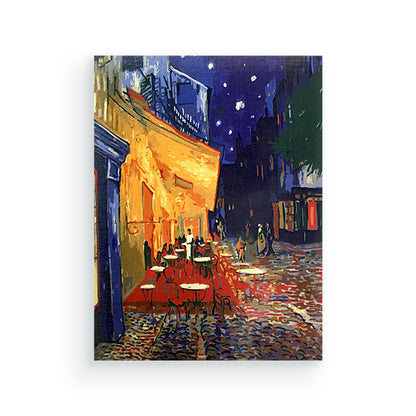 Van Gogh - Terrace at night - Schilderen op nummers