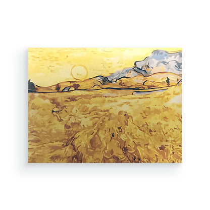 Van Gogh - Wheatfield with a reaper - Schilderen op nummers