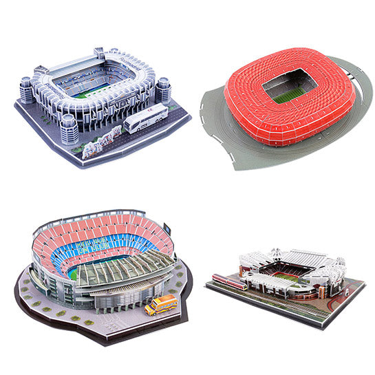 Voetbal stadion 3D puzzelen met foam